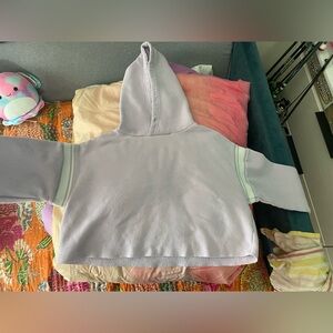 Urban Outfitters, Light Purple Cropped Varsity Hoodie, Size XS
